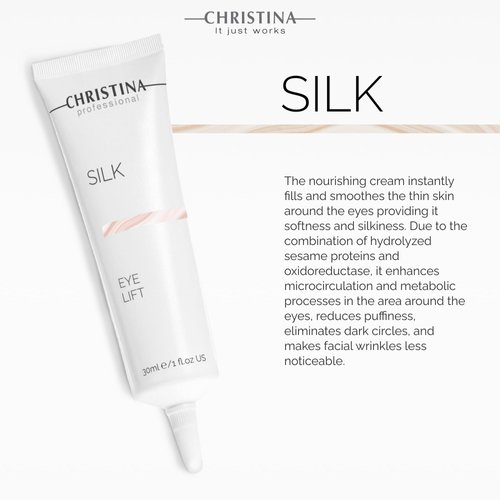 -CHRISTINA- Silk Eyelift Cream | Under Eye Cream Revitalizes, Smoothes, and Combats Aging with Enhanced Microcirculation | For Normal And Dry Skin 30ml