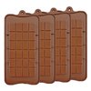 Silicone Break-Apart Chocolate, Food Grade Non-Stick Protein and Energy Bar Mold (Chocolate Bar Mold Set of 4)