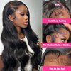 Holiden Body Wave Lace Front Wigs Human Hair Pre Plucked 13x6 HD Transparent Lace Frontal Wigs Human Hair 200% Density Glueless Wigs for Women 12A Brazilian Virgin Human Hair with Baby Hair 20 Inch