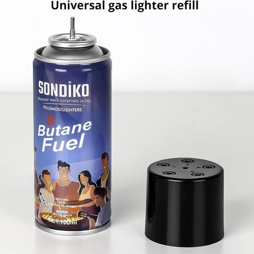 Sondiko Butane Refill, Premium Butane Fuel Canister 100ml, Premium Quality Fuel for Jet Flame Lighters and Torches