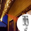 Zonon 100 Pcs Christmas Light Clips Metal Lights Gutter Hooks for Outdoor Lights Xmas Light Hangers for Shingles Roof Seasonal Lighting Gutter Clips Hanging Festival Xmas Outside Decoration