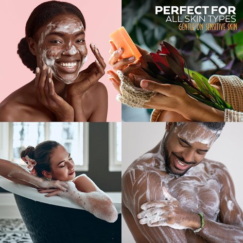 Raslok Turmeric Glycerine Soap Bar for Face and Body | 100% Natural Handmade Soap for Smoothness & Deep Cleansing (Pack of 2)