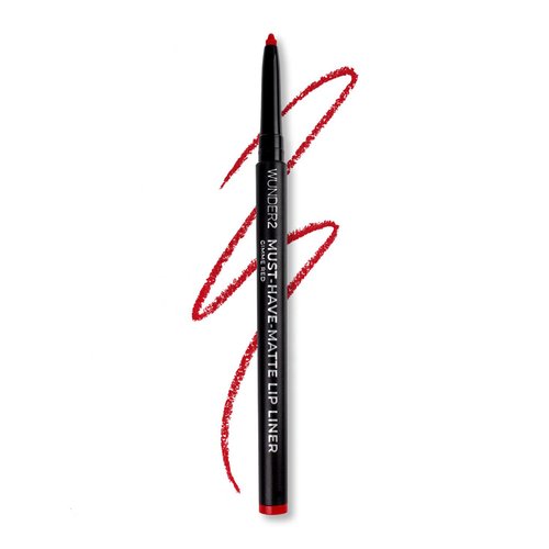 Wunder2 MUST-HAVE-MATTE LIP LINER Long Lasting Twist Up Matte Lipliner, Gimme Red