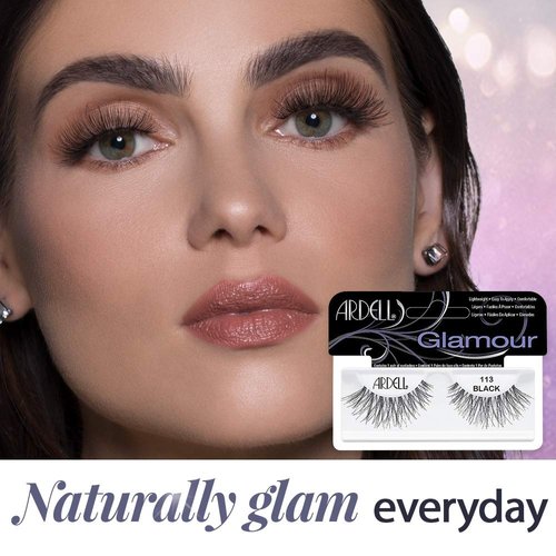 Ardell False Eyelashes Glamour Strip Lashes 113 Black 4 Pack