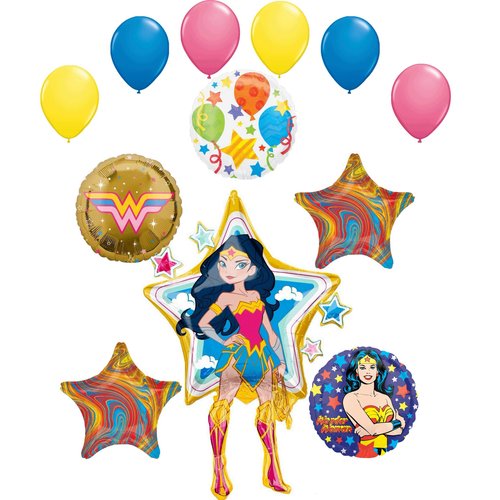 Wonder WW1984 Woman Party Supplies Full Body Birthday Balloon Bouquet Decorations