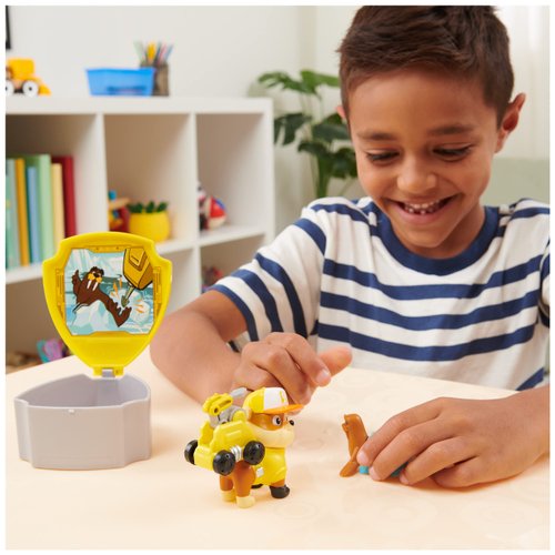 Paw Patrol, Big Truck Pups Rubble Action Figure with Clip-on Rescue Drone, Command Center Pod and Animal Friend Kids Toys Ages 3 and up