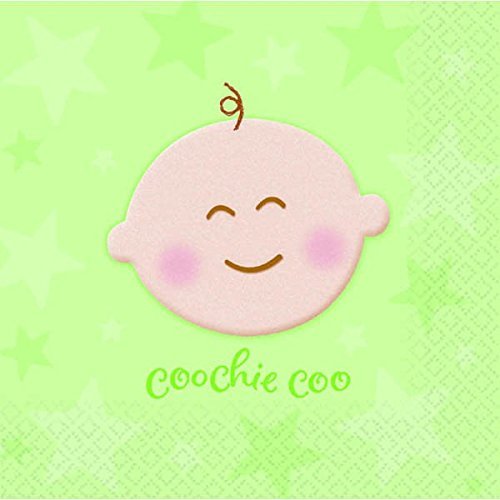 Amscan Coochie Coo A Star is Born Green Beverage Napkins