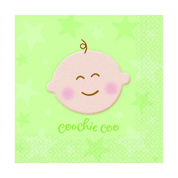 Amscan Coochie Coo A Star is Born Green Beverage Napkins