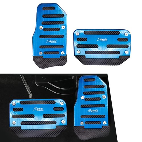 Sinytuto Pack-2 Non-Slip Car Pedal Pad Kit, Car Brake Pedal Protectors, Accelerator Pedal Covers, Universal Automatic Automobile Accessories, for Most Cars, Trucks and Vans (Blue)