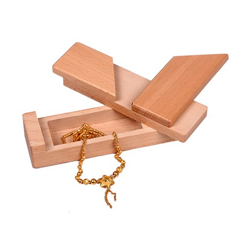 Wooden Brain Teaser Secret Opening Puzzle Box Handmade 3D Brain Teaser Puzzle Magic Wooden Mysterious Box Gift Box Cube Game Box IQ Toys by AHYUAN (1PACK)