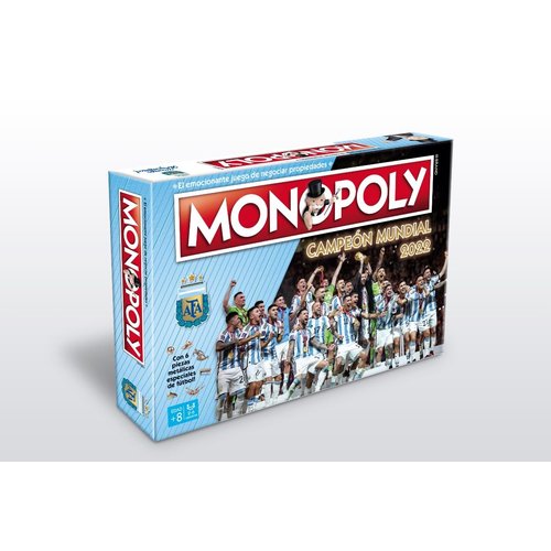 Monopoly Argentina Campeon Mundial Edition Board Game for Families and Kids Ages 8 and Up Spanish Version
