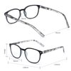 JM Reading Glasses Set of 4 Quality Spring Hinge Readers Men Women Glasses for Reading +3.0 Mix Color