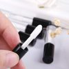 XINGZI 12Pcs 1.2ML Black Lid Mini Clear Empty Refillable Lip Gloss Tubes with Internal Lip Brush Lip Balm Oil Containers Lipstick Sample Bottles Vials Dispensers for DIY Makeup