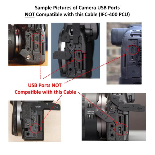 USB File Data Transfer Cable with USB-C Adapter for Select Canon PowerShot, EOS Rebel EOS & Vixia, Compatible with iPhone 15, Android, PC & Mac (See Complete List of Compatible Canon Models Below)