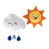 Fringe Studio Plush Dog Toy Set, Change in Weather, 2 Piece Set, Pet Shop Collection (312030)