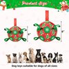 ShuRung Christmas Soccer Ball Dog Toy with Straps Dog Interactive Play Balls for Tug of War Christmas Tree & Snowflower Pattern Dog Soccer Ball for Small Medium Big Size Dog (8 inches)