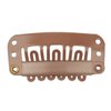 20pcs U Shape Snap Clips for Wigs or Hair Extensions or Hair Weave Weft Metallic Wig Clips With Silicon Rubber DIY Clip ins 3.2cm Width 1.2g/pc Light Brown Color (Light Brown -20pcs)