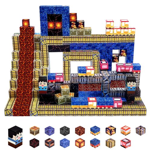 Aleath Magnetic Blocks Building Toys for Kids: 100PCS Magnet Cubes Trains Set - Kids Toys for Christmas Birthday Gifts - Magnetic Toys for Boys & Girls 3+