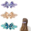 3 PCS Hair Clips for Women Ladies, Butterfly Design Crystal Rhinestones French Barrettes Spring Hair Barrettes Clip,Girl Hair Styling Accessories Side Clip Girl Bangs Clip， for Daily Wear