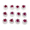 24 Pcs Bridal Wedding Rhinstone Spiral Twist Screw Hair Pins Rose Flower Hair Clips Spiral Bobby Pins Hair Bun Styling Tool Hair Accessories (Rose Red)