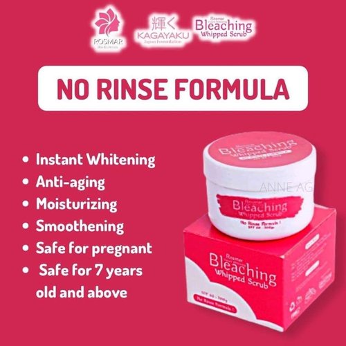 Rosmar Kagayaku Whipped Cream Scrub SPF60 (No Rinse Formula) 300g, 10.6 Fl Oz, 300.0 grams