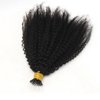 ZigZag Hair Afro Kinky Curly F Tips Microlink Human Hair Extensions 1g/strand 100g Plastic Fearther F Tips Bundles 4B 4C Nano Ring I Tip for Black Women (14 Inch, 4B 4C)