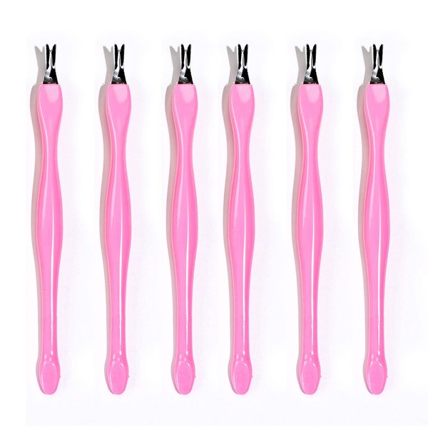 Cuticle knife Trimmer, 24 Pack Cuticle ForkTrimmer Nail Cuticle Remover Trimmer Pusher Dead Skin with Double Head V-Shaped Fork Manicure Pedicure Cleaner Care Tools for Home and Nail Shop (P)