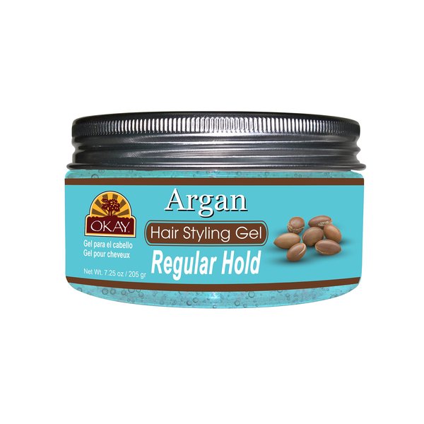 OKAY-ARGAN HAIR STYLING GEL, REGULAR HOLD. 7.25OZ