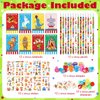 Pasimy 70 Pcs Circus Party Favors Set Carnival Notebook Pencil Clown Stamp Pencil Sharpener Eraser Sticker Circus Animal Party Gift for Circus Birthday Party Baby Shower Decorations Supplies