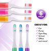 Lingito Travel Toothbrushes, Mini Toothbrush with Toothbrush Cover, Camping Toothbrush, Travel Size Toothbrush with Toothbrush Case Portable Toothbrush, Adults Travel Toothbrush Kit (6 Pack)
