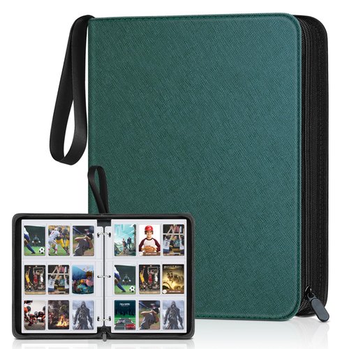 900 Pockets Card Binder, Trading Card 9 Pocket Durable Card Holder Album, Baseball Card Protectors for MTG,TCG, Game Cards, Sports Cards (Cyan)