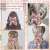 PQKZLDP 8pcs Pink Solid Hair Bow Clips Alligator Ponytail Clips Duckbill Barrettes Hair Accessories for Women-Girls-Toddlers Kids (PQ221)