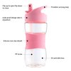 Sivaphe Kids Water Bottle with Straw 12 OZ BPA-Free Tritan Plastic Little Girls Small Clear Drinking Bottle for School Time Pink