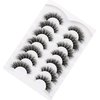 Pooplunch Cat Eye Look Fluffy False Eyelashes Thick Full Volume 16MM Wispy Curly Faux Mink Lashes 8D Fake Eyelash Strips 7 Pairs Multipack