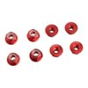 GDOOL 8PCS Flange M4 Lock Nuts Serrated Nylon Self-Tightening Aluminum M4 Wheel Hardware for Axial HPI TLR ECX Model RC Car Vehicles Upgraded Replacement Parts (Red)