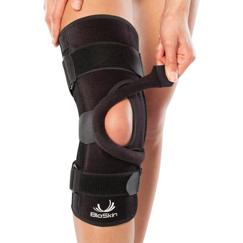 BioSkin Wraparound Patella Stabilizer Knee Brace for Patellofemoral Pain, Patella Tracking Disorders, Dislocation, and Subluxation, Left or Right Kneecap Tracking (M)