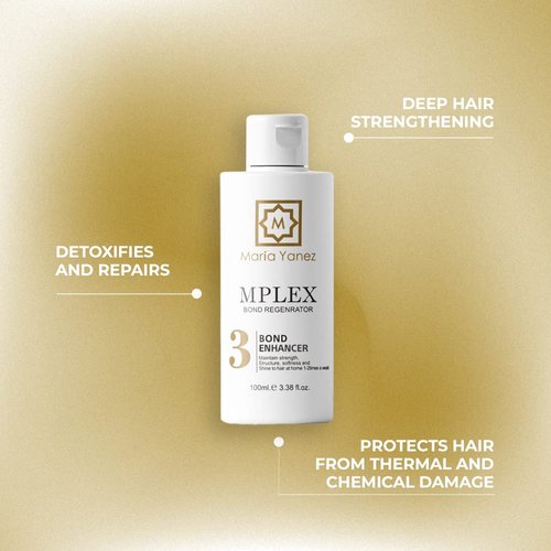 MARIA YANEZ MPLEX3, At Home Hair Treatment, Ideal for Hair Treated with Color, Lightening, Perm, Straightener, Protect, Detoxify And Repair Hair, France Technology, 3,38