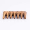 Breezelike Wide Tooth Hair Comb - Natural Mini Wood Comb for Curly Hair - No Static Sandalwood Hair Pick Wooden Comb for Detangling