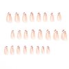 White French Tip Press on Nails Almond Summer Cherry Fake Nails Medium Length Glue on Nails Glossy Almond Medium Nails Acrylic False Nails Exquisite Design Stick on Nails for Women Girls Nail Art