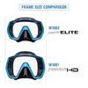 TUSA M-1001 Freedom HD Scuba Diving Mask, Fishtail Blue
