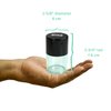 Vitavac - 5g to 20 grams Airtight Multi-Use Vacuum Seal Portable Storage Container for Dry Goods, Food, and Herbs - Black Cap & Clear Body