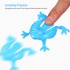 Kisangel 16 Pcs Frog Jumping Toy Finger Pressing Plastic Bouncing Frog Toy for Kids Birthdays Party Favors