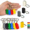 CACUINA 10 Pcs Brick Keyrings, Brick Keychain, 10 Colours Brick Keychain, for Birthday, Party Bag Fillings, Rewards, Party Supplies, Pendants, Decoration Gifts