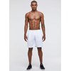 G Gradual Men's 7" Workout Running Shorts Quick Dry Lightweight Gym Shorts with Zip Pockets (White Medium)