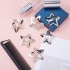 Isslly 12PCS Cute Star Hair Clips for Women, Silver Metal Star Hair Snap Barrettes, Non Slip Hair Accessories for Women, Girls for Daily Use, Parties - 4x4mm