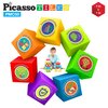 Picasso Cubes Kids Pixel 1” Magnetic Puzzle Cube Mix & Match w/Free Ideabook Sensory Toys STEAM Learning Building Block Magnets Construction Toy Set Stacking Magnet Creative Kit