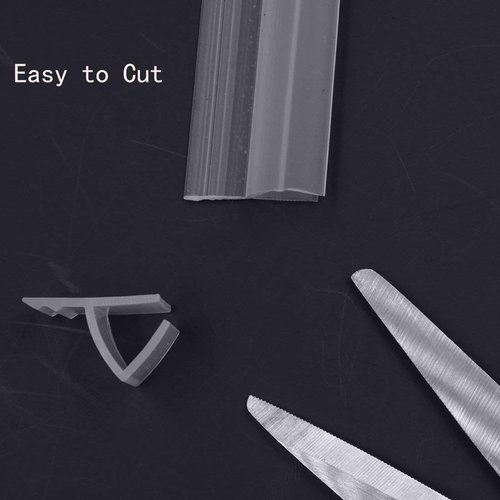 Zengest Glass Door Seal Strip, 120 Inch Soft Shower Door Sweep to Stop Leaks, Shower Silicone Seal Strip