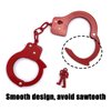AUYYOSK Toy Metal Handcuffs with Key,Safety Party Supplies Accessory Pretend Play Hand Cuffs for Kids Children (Red)