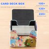 sabermaster Card Deck Box Fits for YGO MTG，100+ Card Storage Box Trading Card Games PU Leather Card Storage Box Premium Card Deck Case (4)
