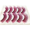 Burgundy False Eyelashes Red Lashes Colorful Eyelashes Easter Halloween Colored Eye Lashes Faux Mink Long Dramatic Eyelashes MUQIU37 Party Fake Eyelashes Extensions Makeup Tools (MQ303-Burgundy)